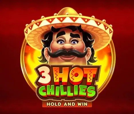 3 Hot Chillies slot logo by 3 Oaks Gaming at Wazamba